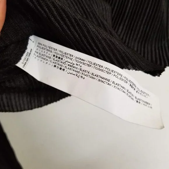 MNG Mango Suit Long Sleeve Ribbed Striped Top Shirt XS - Picture 7 of 8